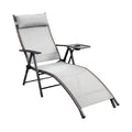 Adjustable Lounge Chair with Headrest and Cup Holder