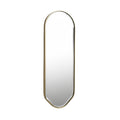 Elegant Oval Wall Mirror with Gold Trim